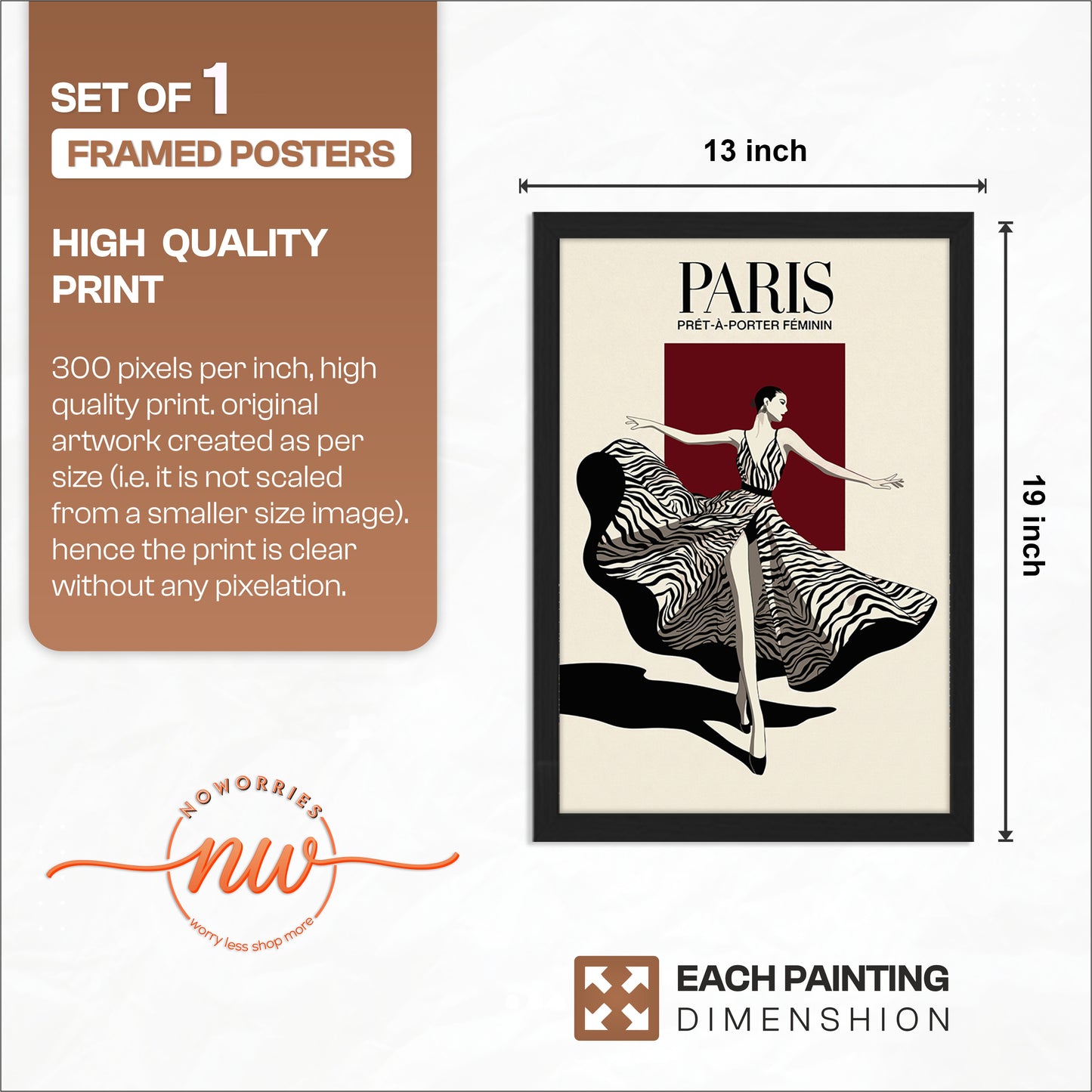 Paris Fashion Elegance Framed Wall Art