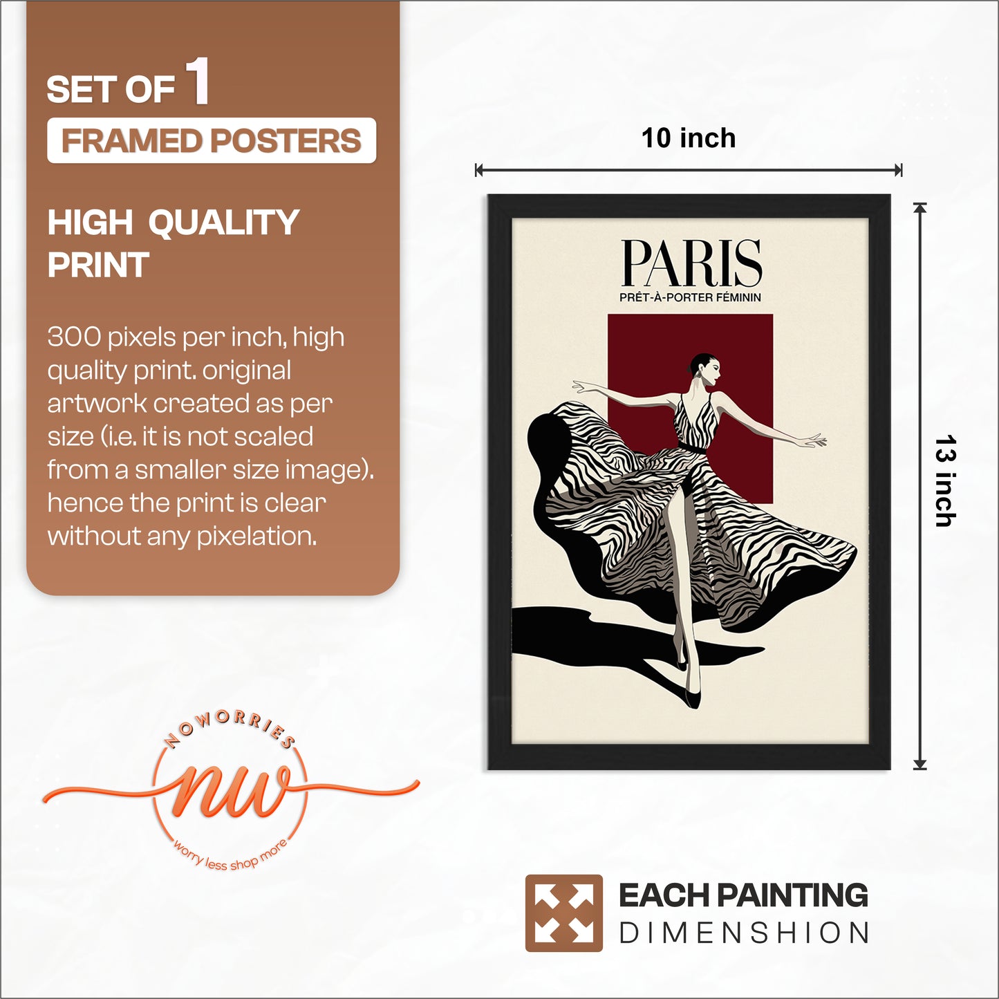Paris Fashion Elegance Framed Wall Art