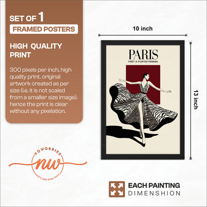 Paris Fashion Elegance Framed Wall Art