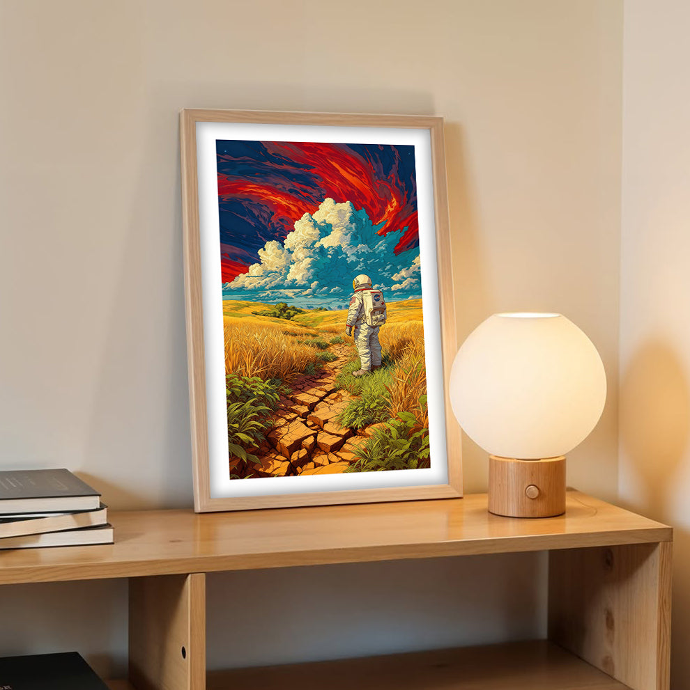 Astronaut Adventure Enjoying Clouds Frame