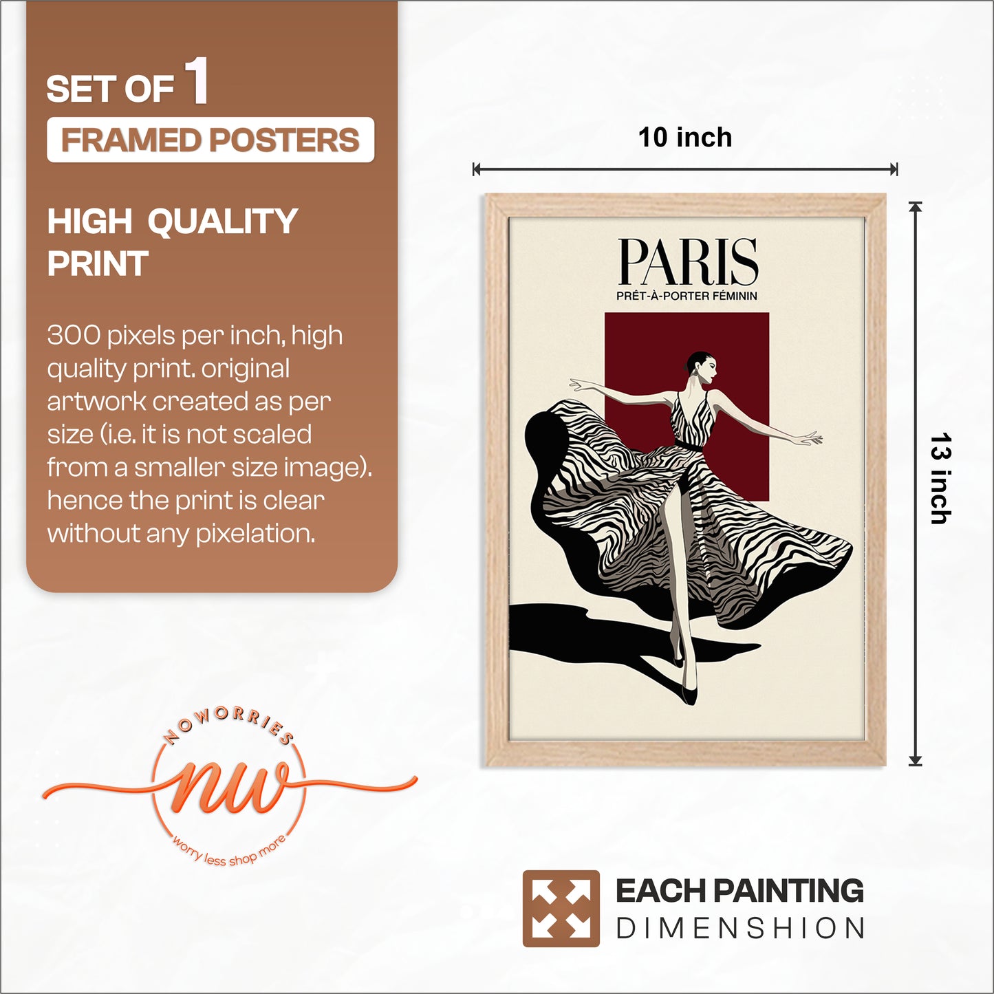 Paris Fashion Elegance Framed Wall Art