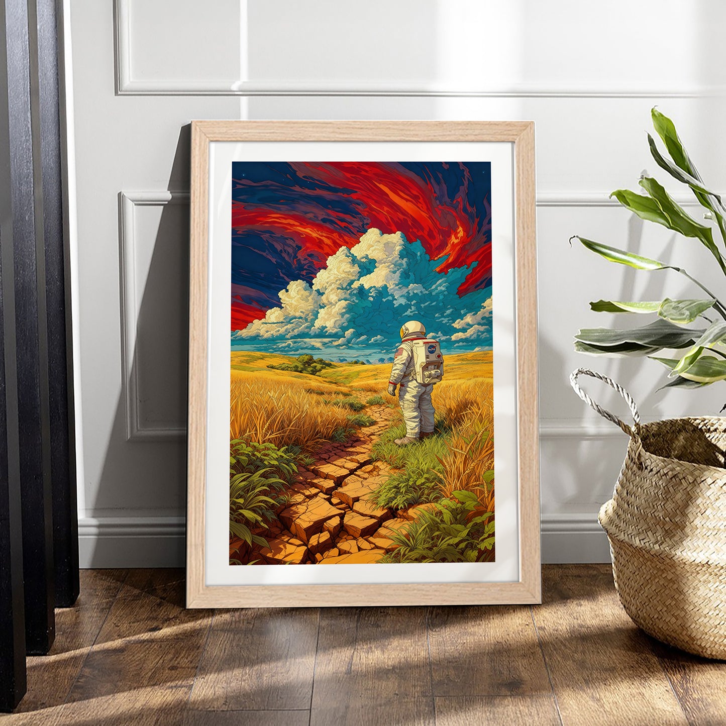 Astronaut Adventure Enjoying Clouds Frame