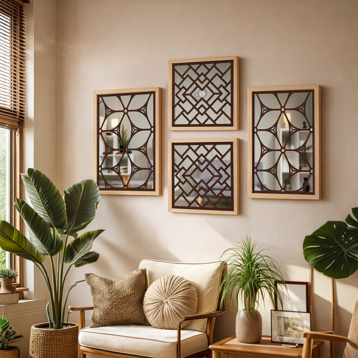 Luxury Mirror Wall Set of 4
