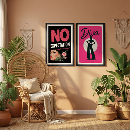 Diva Motivational Wall Art Set of 2