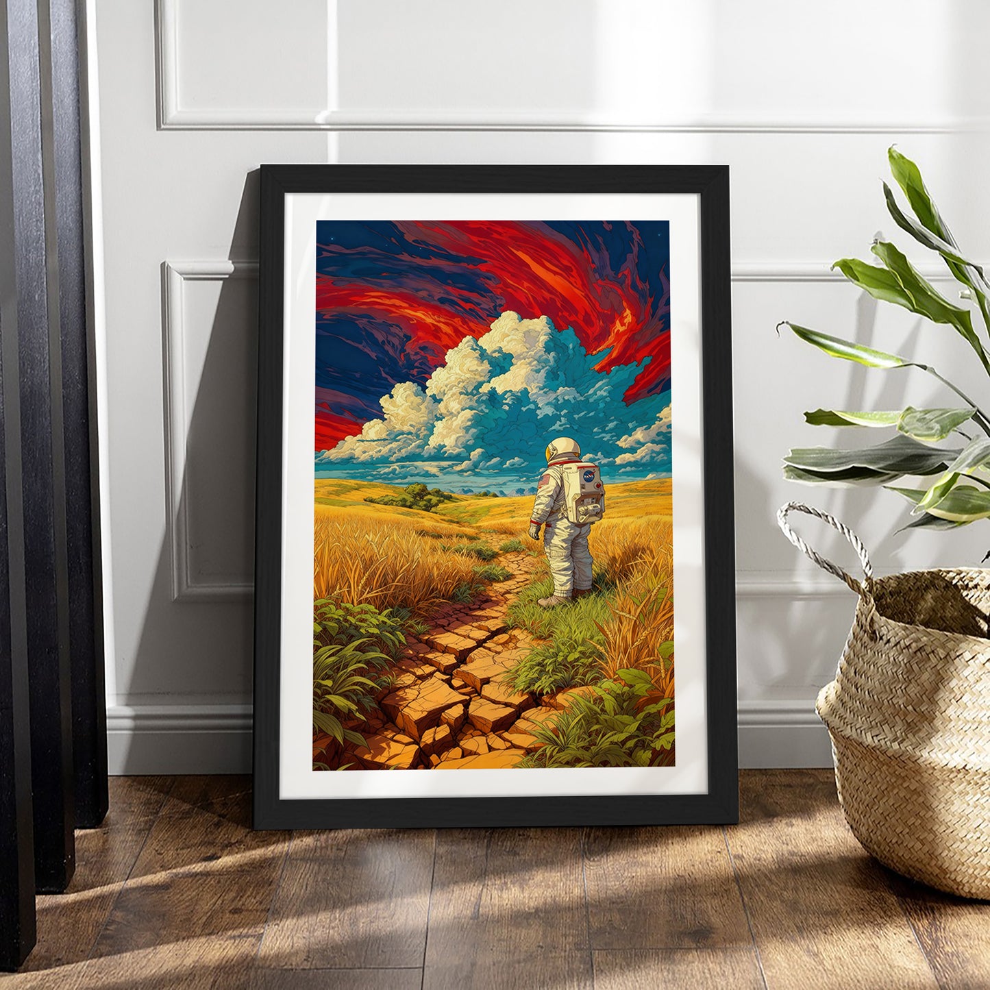 Astronaut Adventure Enjoying Clouds Frame