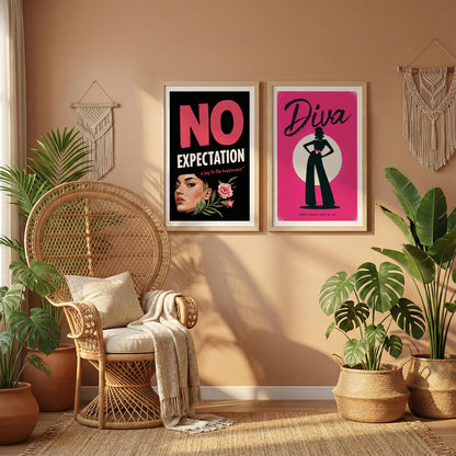 Diva Motivational Wall Art Set of 2
