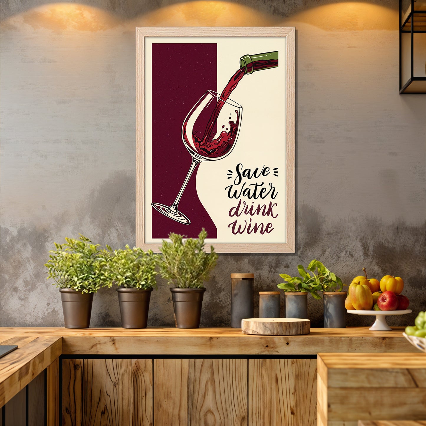 Wine Lover Wall Art Frame Set of 1
