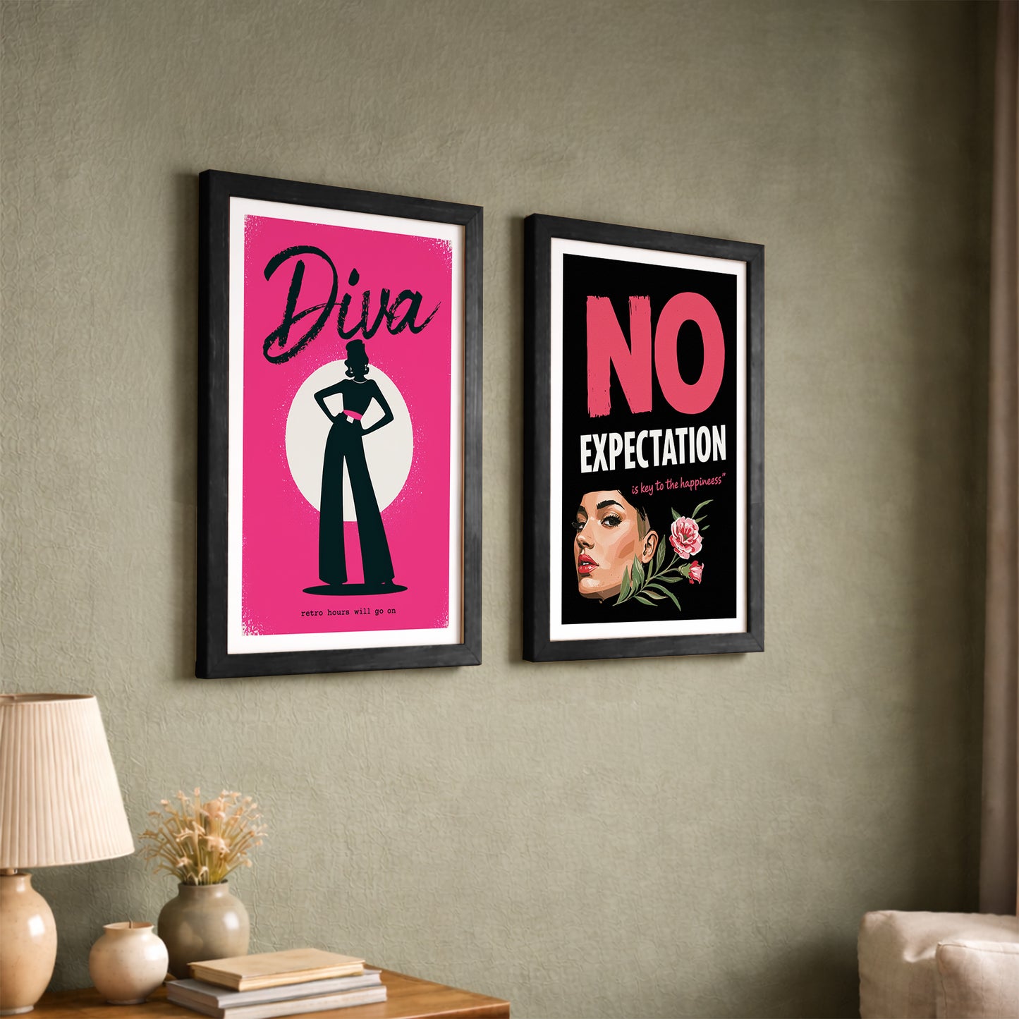 Diva Motivational Wall Art Set of 2
