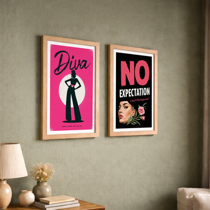 Diva Motivational Wall Art Set of 2