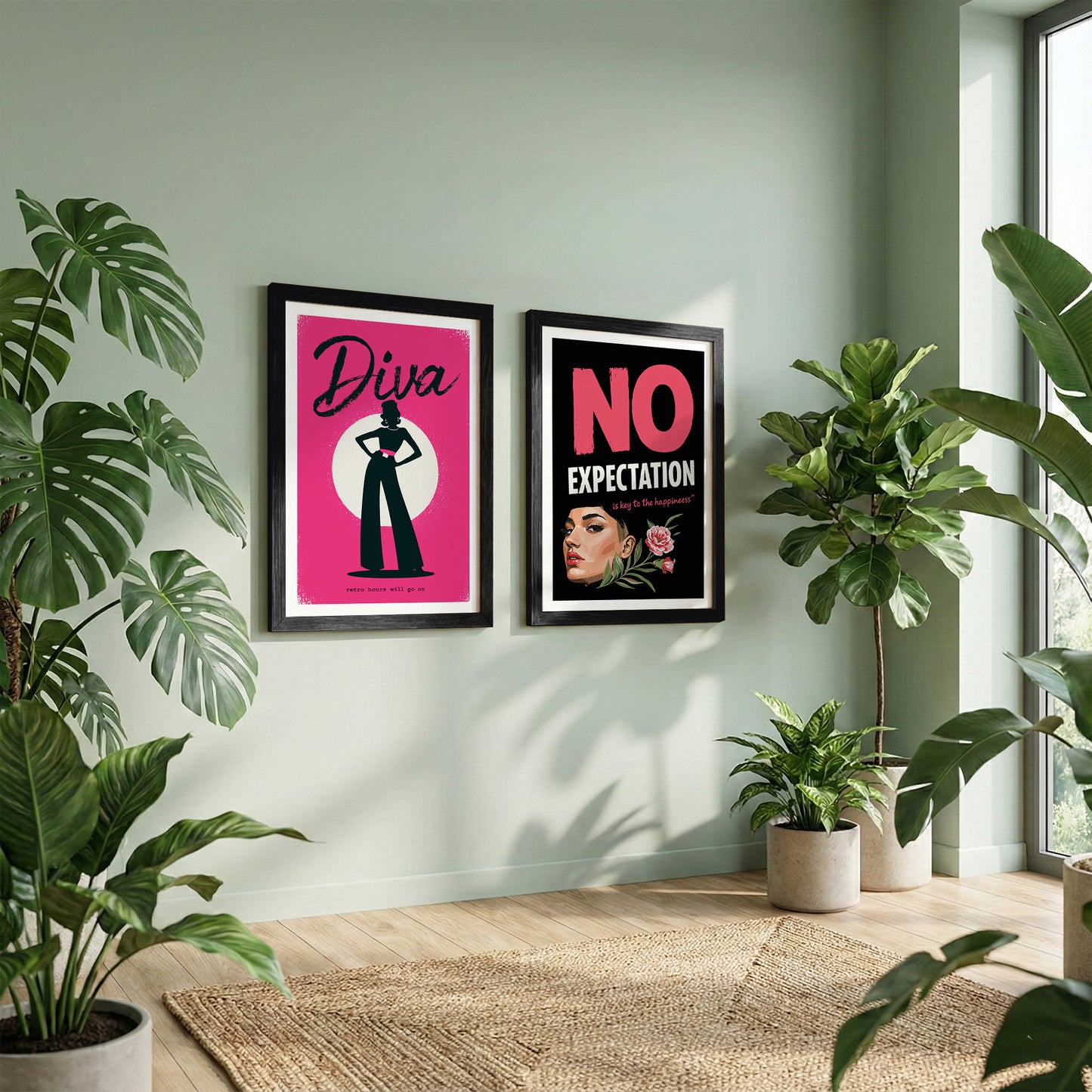 Diva Motivational Wall Art Set of 2