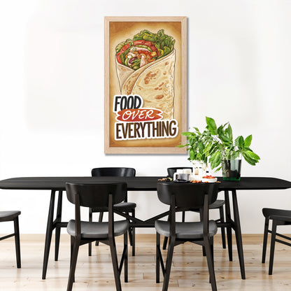 Food Over Everything Wall Frame Set of 1