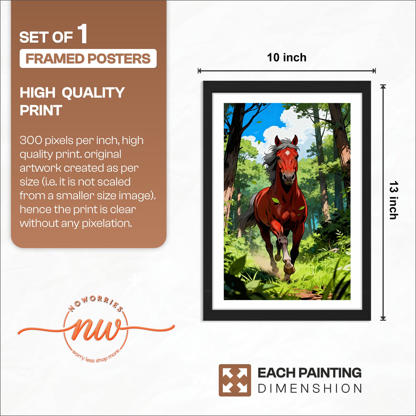 Wild Spirit Horse Wall Frame