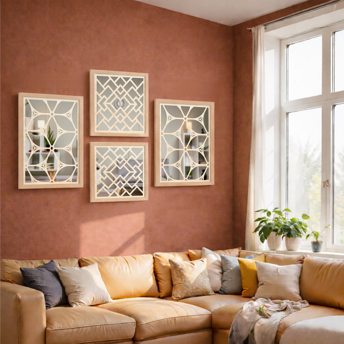 Luxury Mirror Wall Set of 4