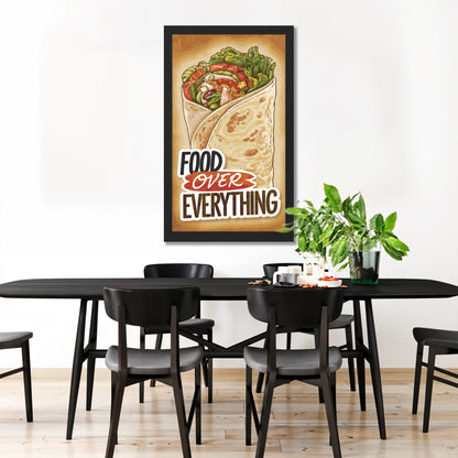 Food Over Everything Wall Frame Set of 1
