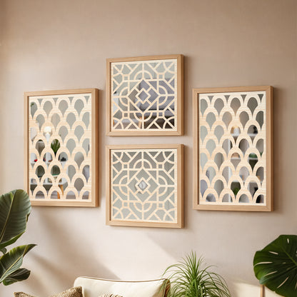 Scallop Arch Mirror Set Set of 4