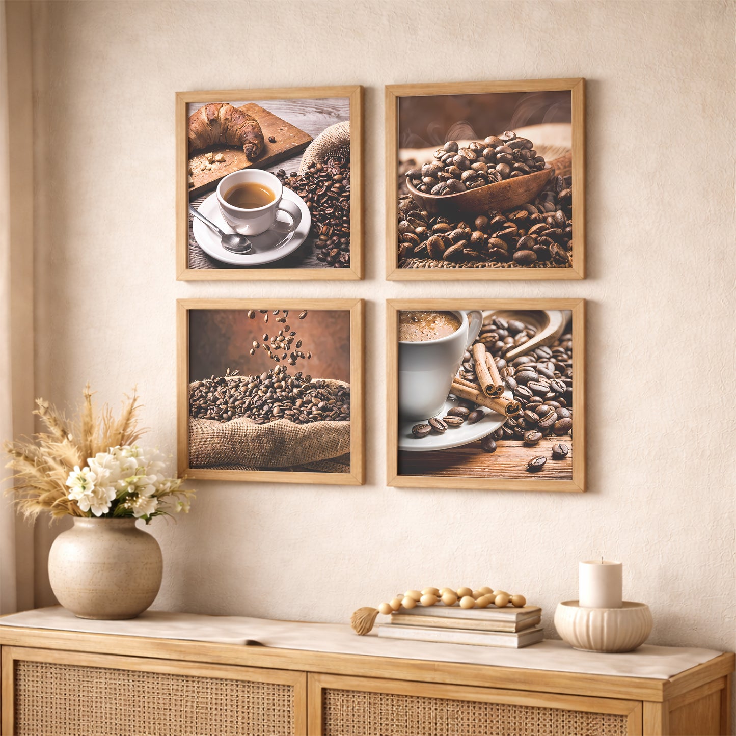Rustic Coffee Wall Art Set of 4