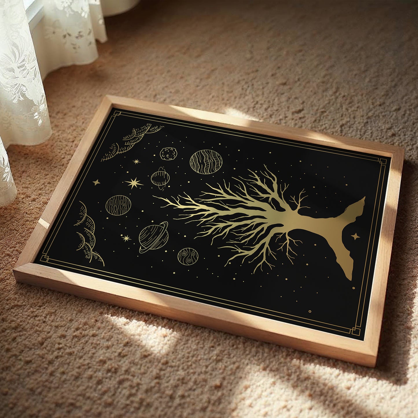 Cosmic Tree of Life Celestial Wall Art