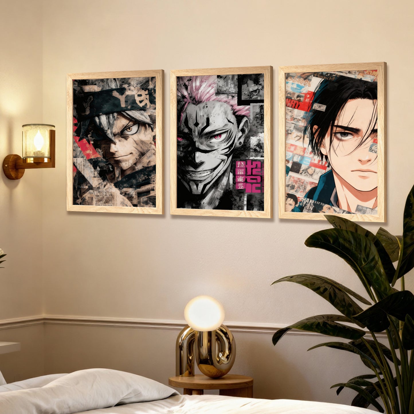 Anime Heroes Wall Art Set of 3