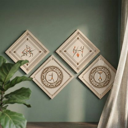Warli Heritage Wall Art Set of 4