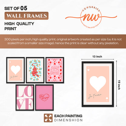 Love-Themed Wall Art Set of 5