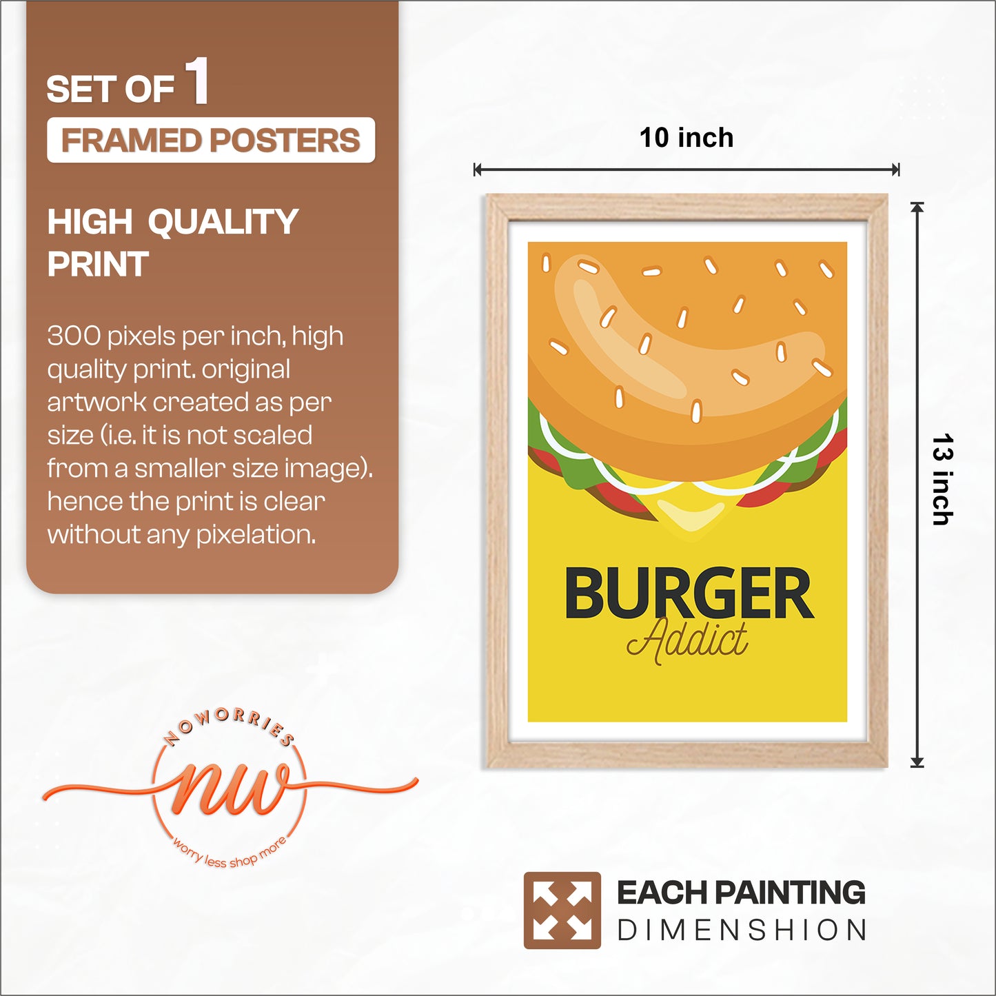 Burger Addict Wall Frame