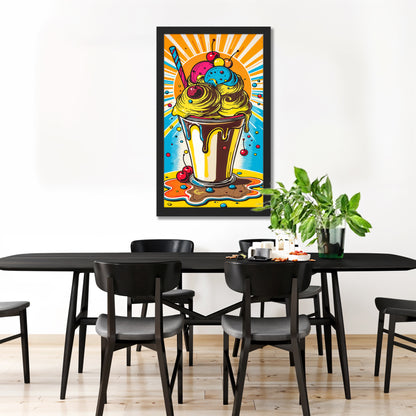 Colorful Ice Cream Shake Art