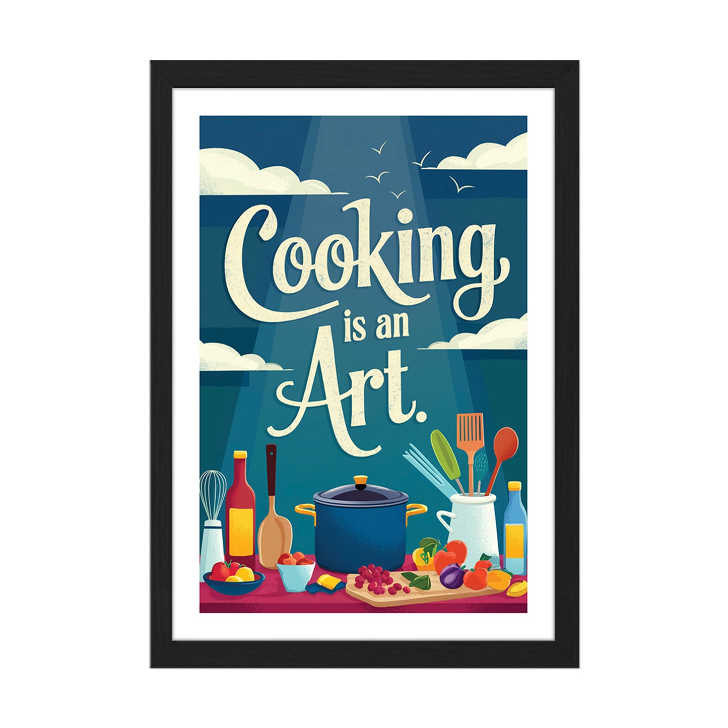 Cooking Is Art Wall Frame
