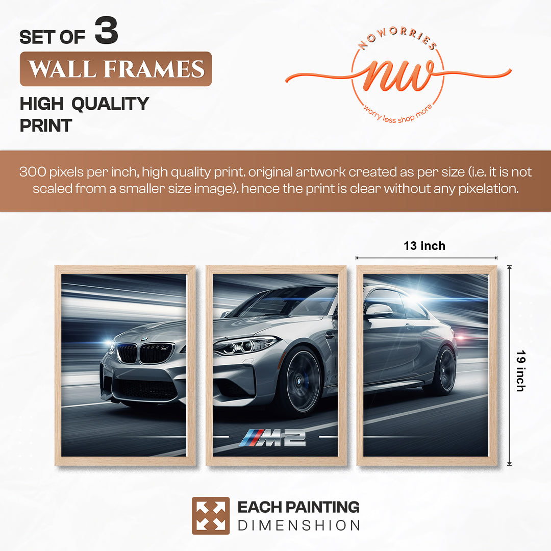 BMW M2 Wall Frame Set of 3