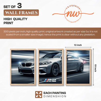 BMW M2 Wall Frame Set of 3