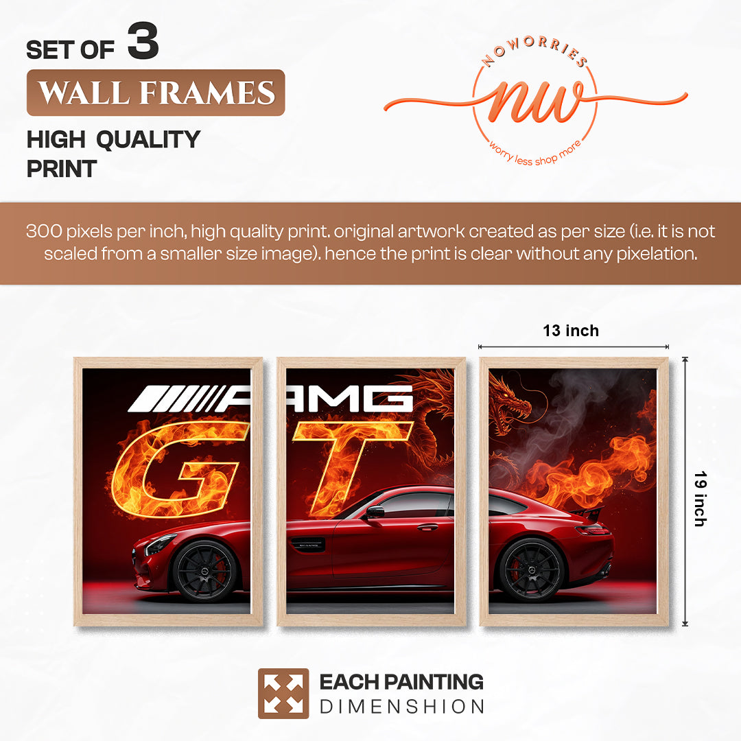 Dragon GT Wall Frame Set of 3