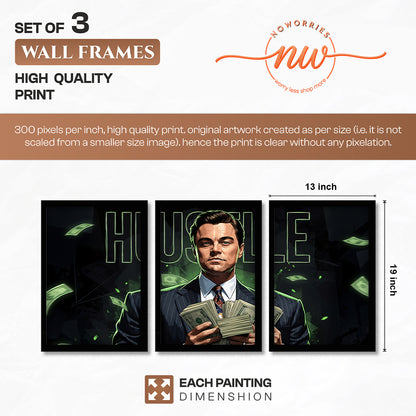 Hustle Mindset Wall Art Set of 3