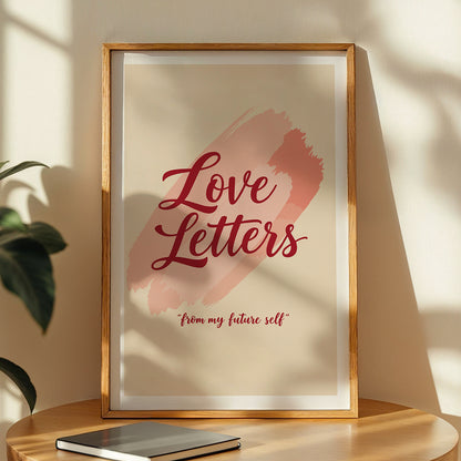 Love Letters Typography Framed Wall Art Print