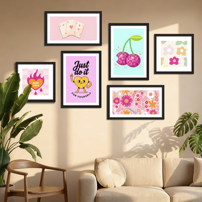 Cherry Pop Wall Set of 6