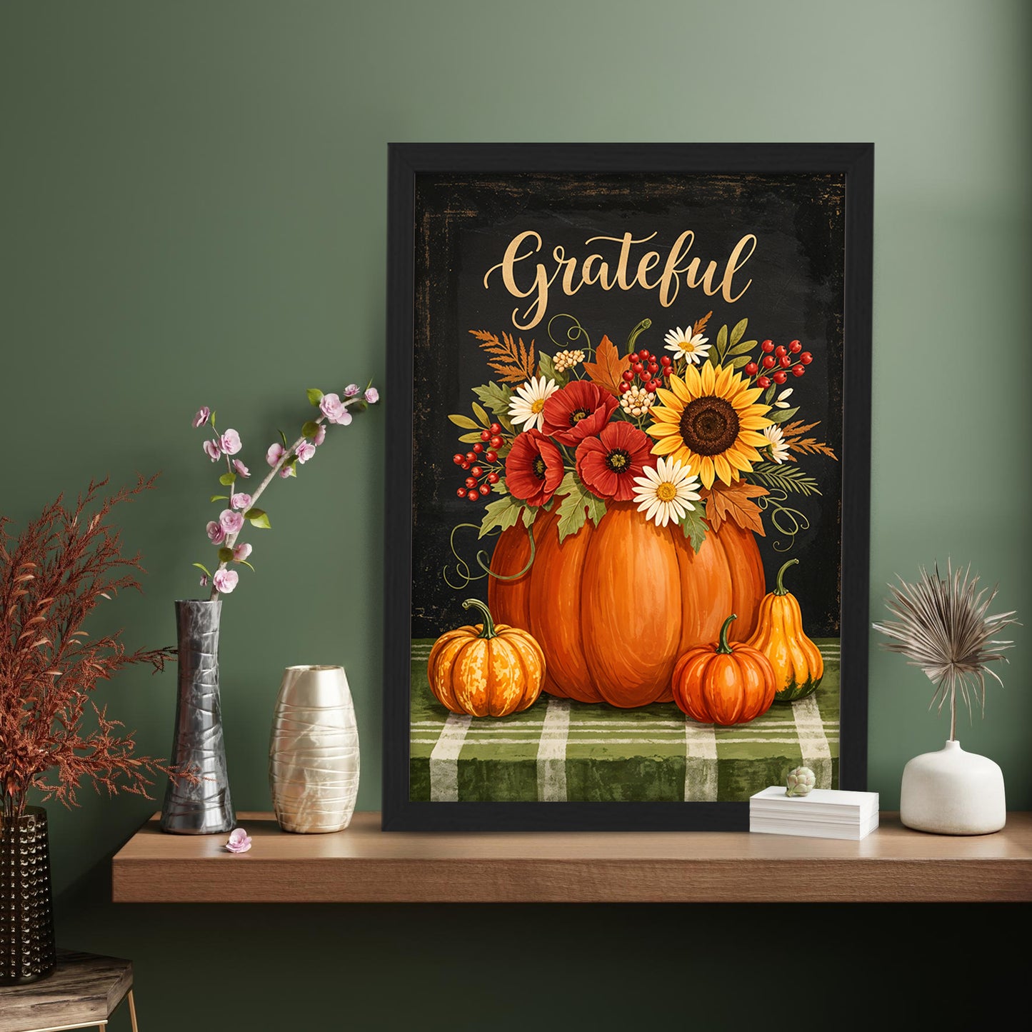 Grateful Harvest Wall Frame