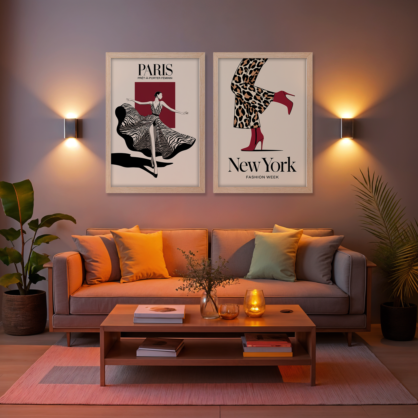 Fashion Capitals – New York & Paris Wall Art Duo