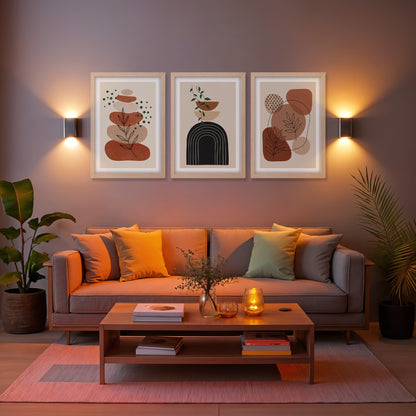 Boho Botanical Wall Art Set of 3