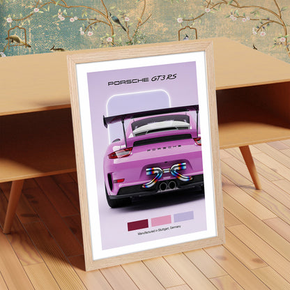 Porche GT3 RS Car Wall Frame