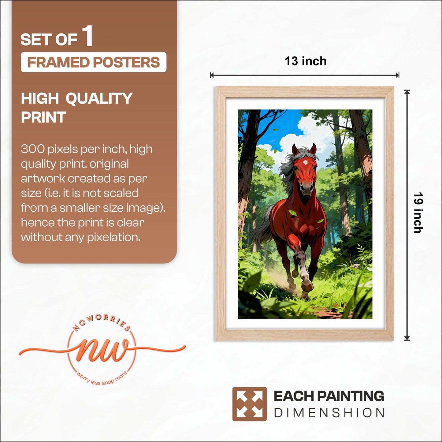 Wild Spirit Horse Wall Frame