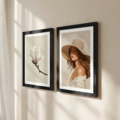 Magnolia & Portrait Wall Art Set
