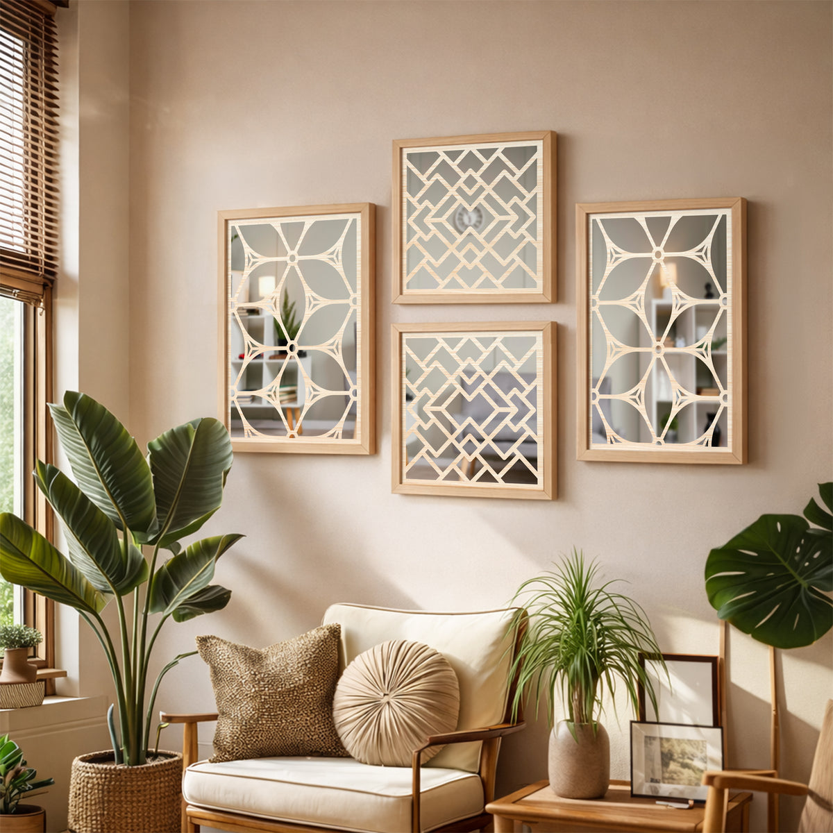 Luxury Mirror Wall Set of 4