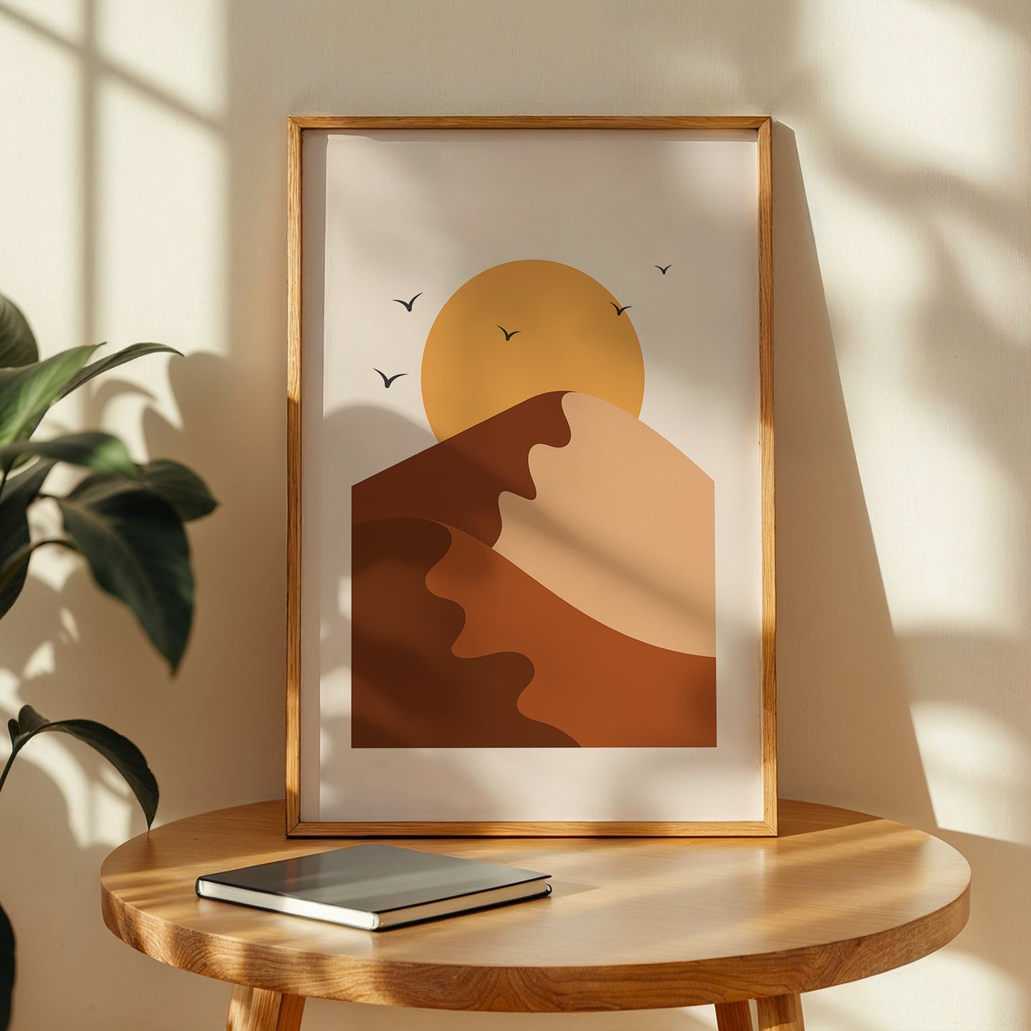Abstract Desert Sun Landscape Wall Art