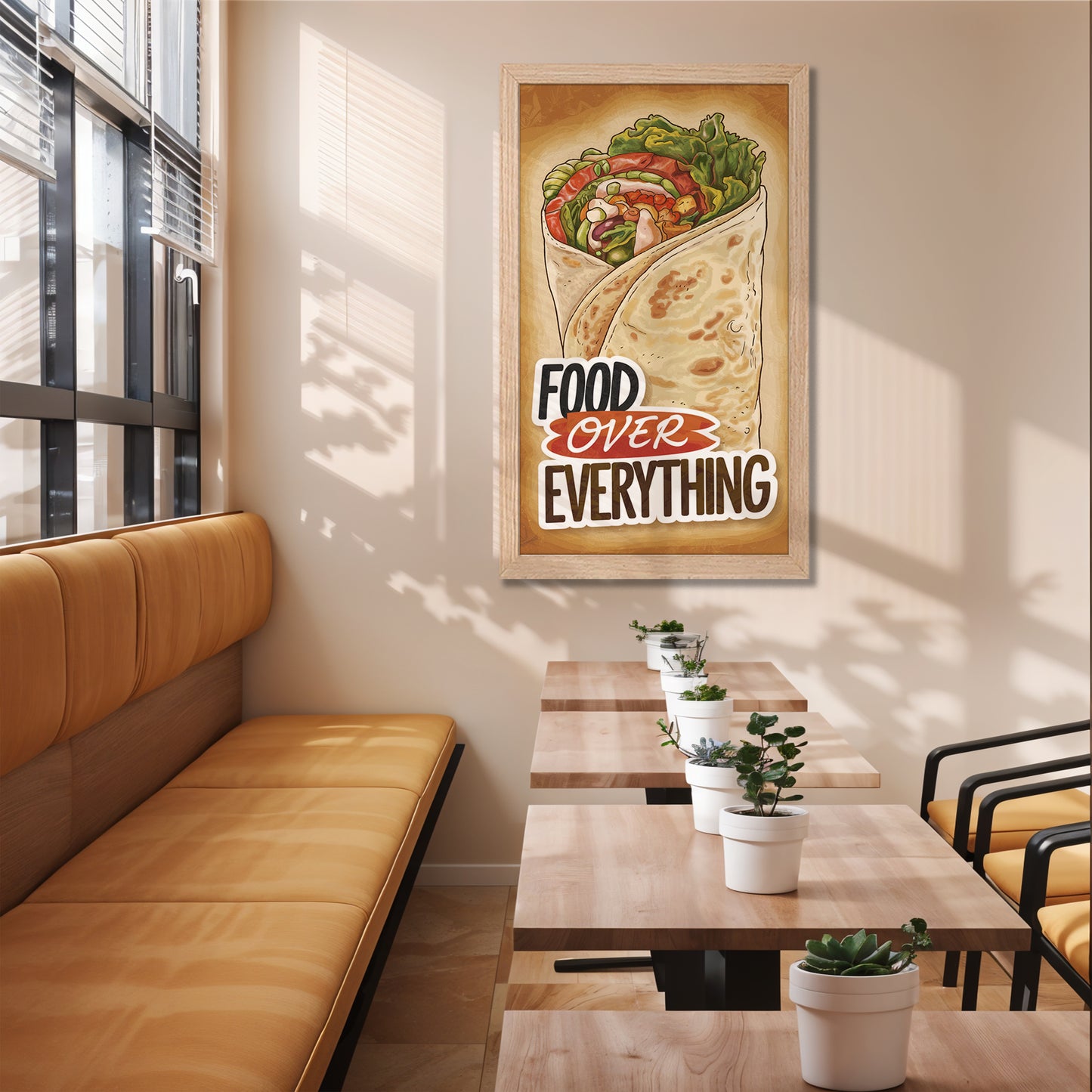 Food Over Everything Wall Frame Set of 1