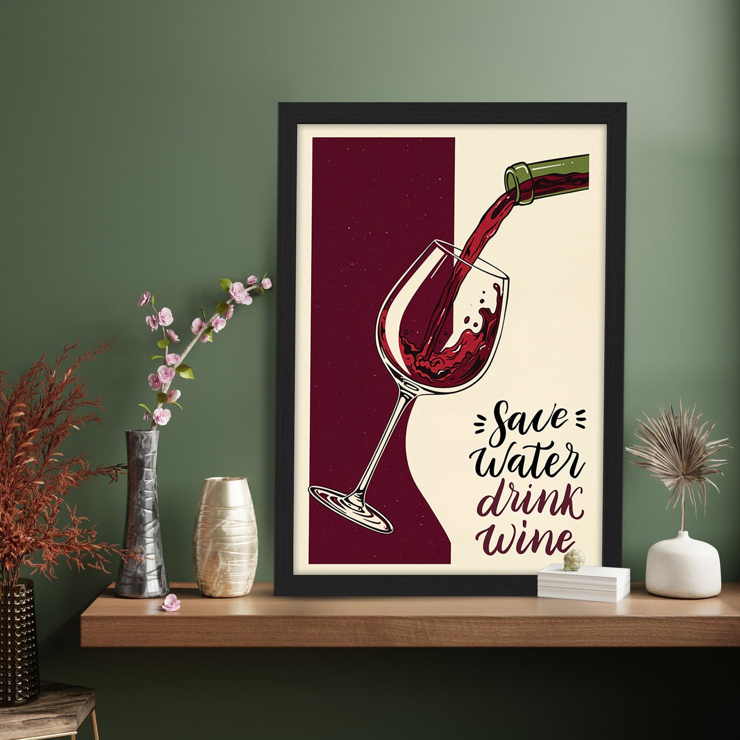 Wine Lover Wall Art Frame Set of 1