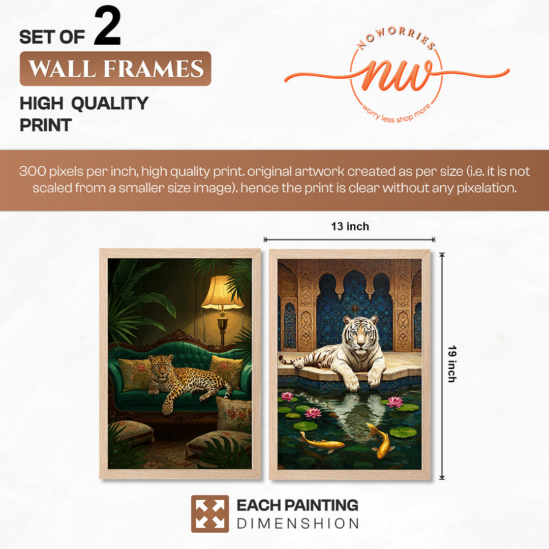 Majestic Jungle Cats Wall Art Set