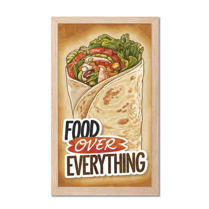 Food Over Everything Wall Frame Set of 1