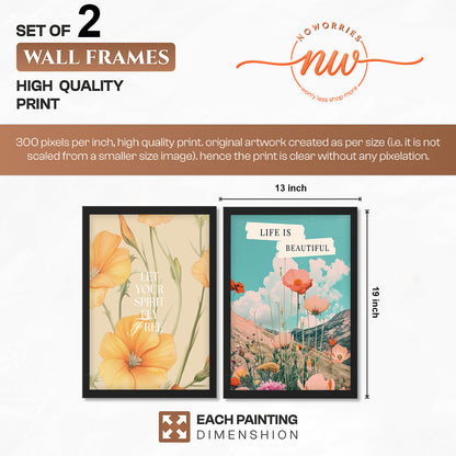 Life is Beautiful Wall Art Set of 2