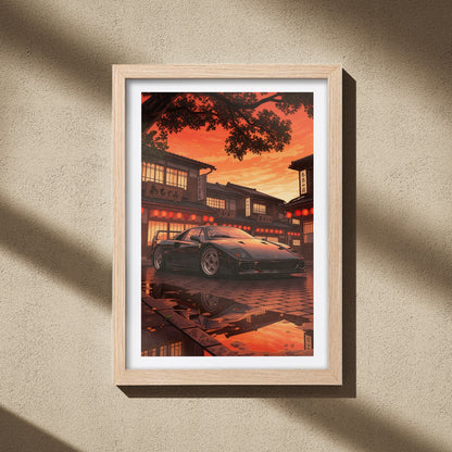 Supercar Evening Glow Wall Frame
