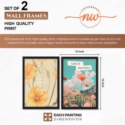 Life is Beautiful Wall Art Set of 2