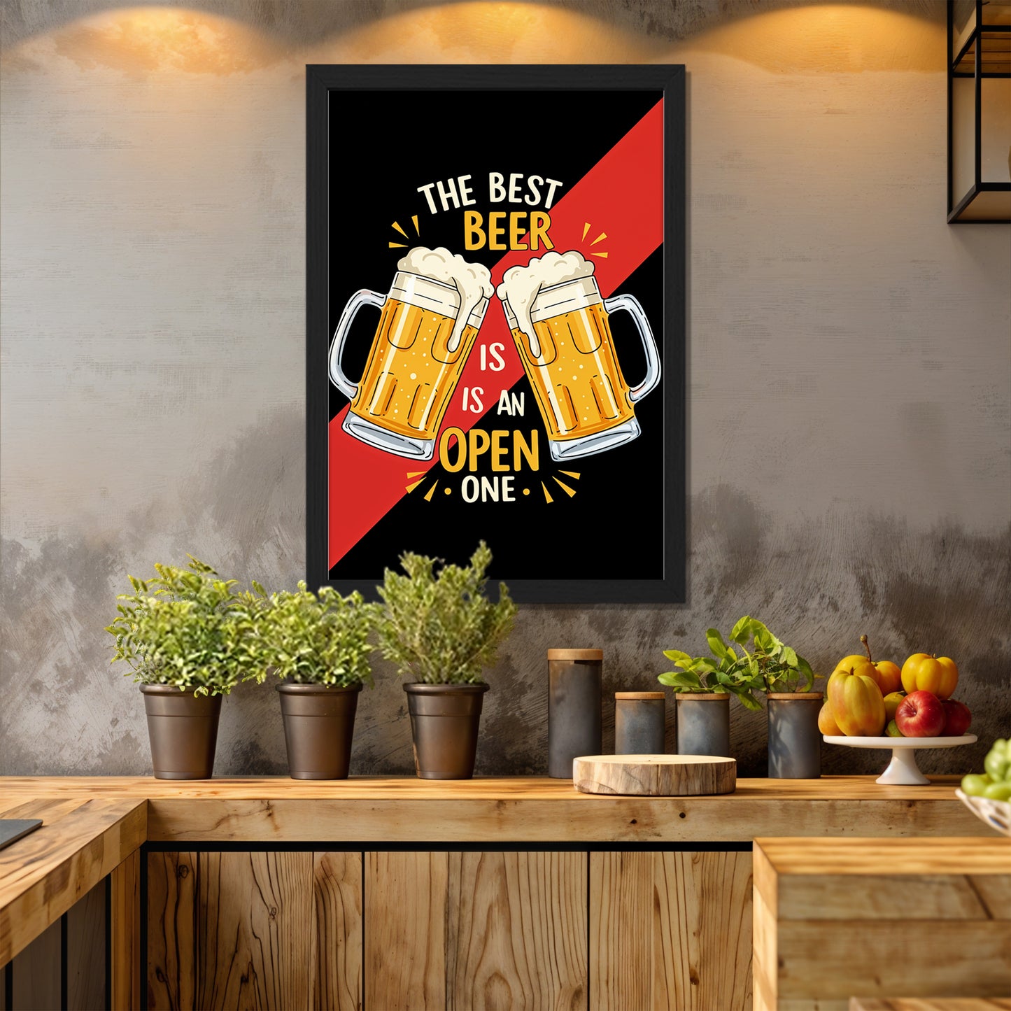 Open Beer Wall Frame