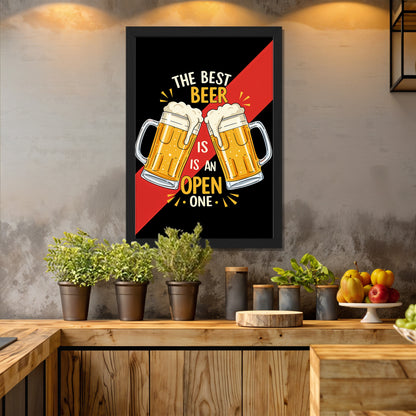 Open Beer Wall Frame